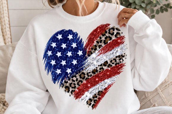 4th of July Heart PNG: USA Flag Heart Design Guide
