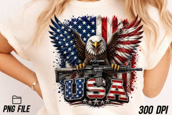 Eagle USA Flag Patriotic 4th of July PNG: A Design Asset for Impact