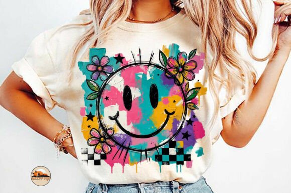 Floral Smiley Happy Face: Uplifting Mental Health in Design