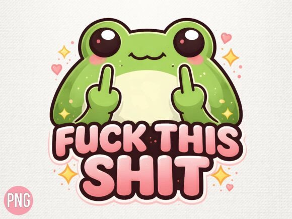 Funny Frog Sarcastic Shit Sweary PNG