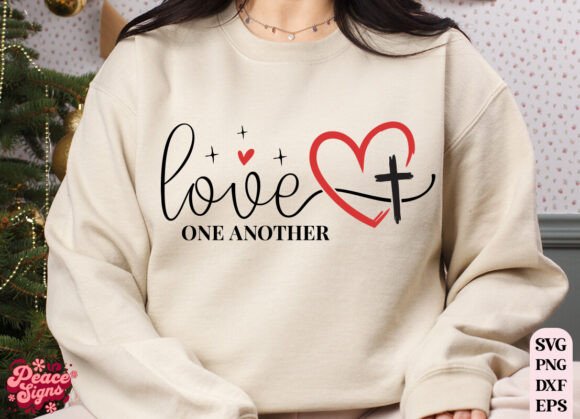 Love One Another SVG PNG: Faith-Based Design Assets