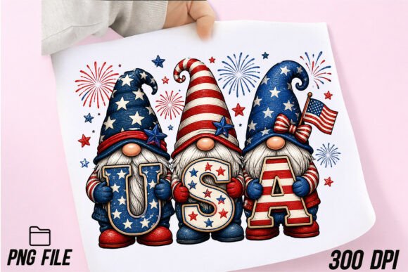 Patriotic Gnomes: A Fun Design Asset for the 4th of July