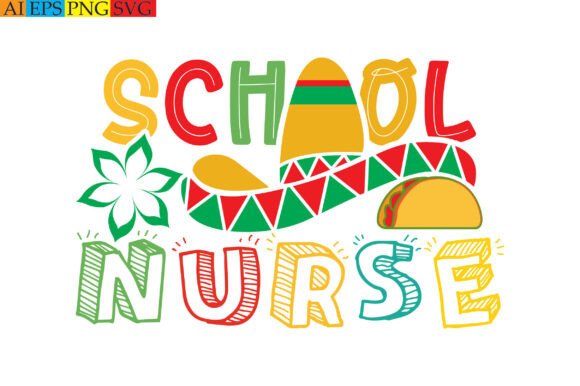 School Nurse Vintage Text Style: Design Asset Guide