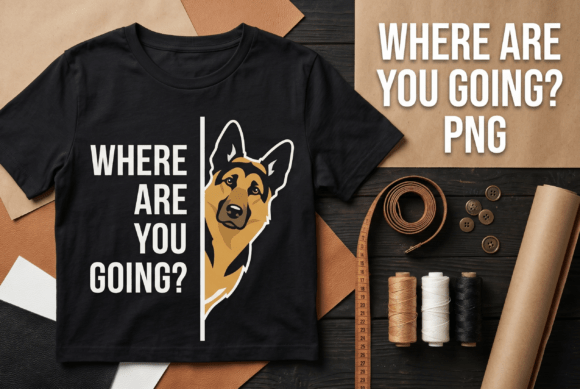 Shepherd Where Going Illustration Funny: A Design Asset