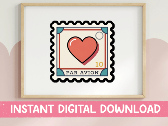 The Par Avion Love Stamp Sticker: Vintage Charm for Modern Design