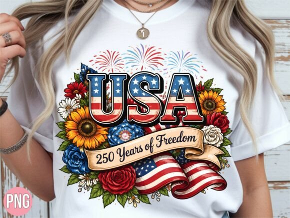 USA 250 Years of Freedom: A Patriotic PNG for Modern Design
