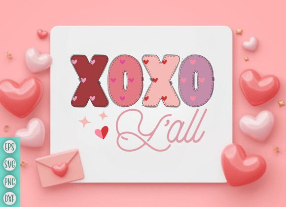 Xoxo Y'all Svg: Hearts for Valentine & Creative Projects